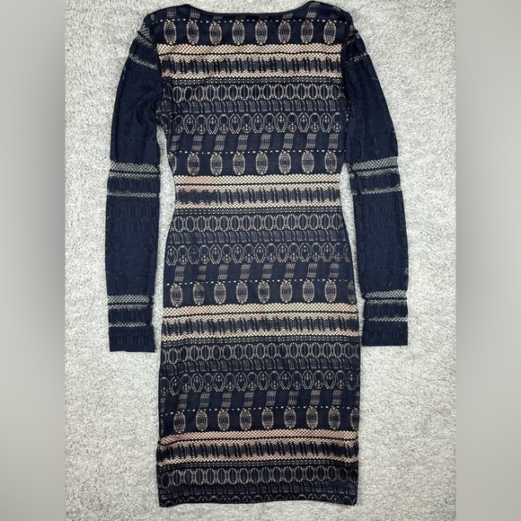 BCBGMaxazria Dress Womens Extra Small Crochet Sheath Bodycon Sexy Night Out - Picture 7 of 7
